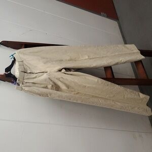 J Crew Regular Fit Tan Beige Pants Mens 34x32 100% Cotton Business Casual Pleats